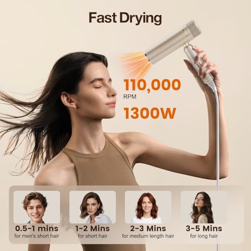 Travel Foldable Dual-Voltage Plasma Hair Dryer in Gold – Compact, Fast Drying & Lightweight