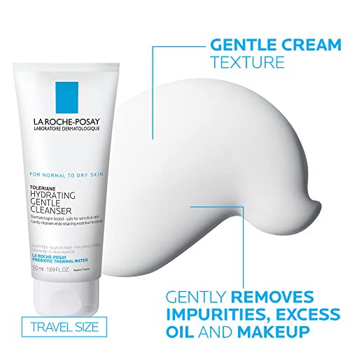 Skin Care Set with Hydrating Moisturizer & Gentle Cleanser for Dry & Sensitive Skin - Travel Size Included