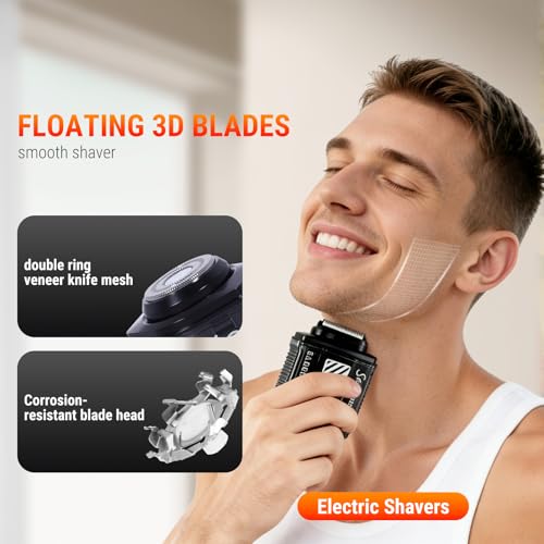 10 Pack Mini Electric Shaver Portable Travel Shavers Pocket Shaver USB-C Rechargeable Travel Razor for Men Electric Beard Trimmer Suitable for Home car Office and Business Travel Unisex Easy Cleaning