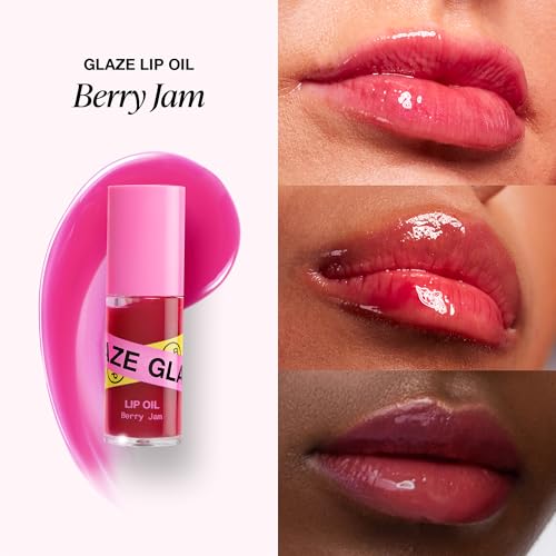 Lip Oil - Hydrating Glossy Lip Treatment in Berry Jam - 0.2 oz - Innbeauty Project