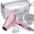 Travel Compact Folding Dual Voltage Hair Dryer with Concentrator & Diffuser - Black