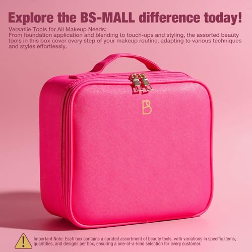 BS-MALL XL Makeup Brush & Beauty Tool Assortment Set with Bag & Sponges