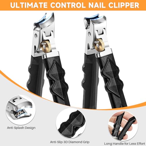 Leipple Thick Toenail Clippers Set – 6-in-1 Podiatrist Nail Kit for Seniors