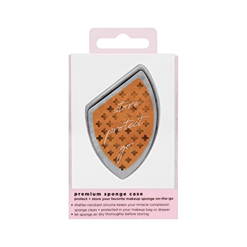 Real Techniques Premium Sponge Case, Protects Beauty Sponges, Easy To Store, Travel Sized & Durable, Perfect For Makeup Blending Sponges On-The-Go, Vegan & Cruelty-Free, 1 Count