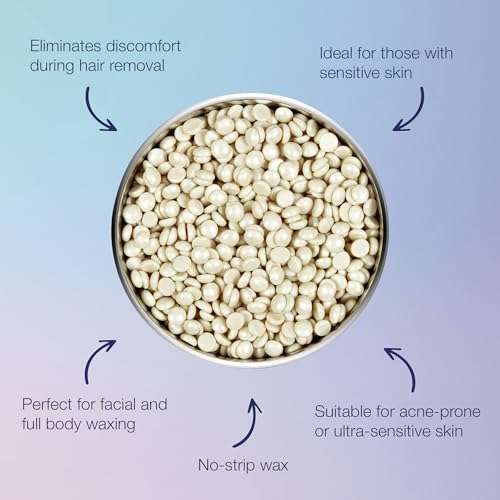 White Ultra Sensitive Zinc Oxide Hard Wax Beads for Face & Bikini - 23 oz - Satin Smooth