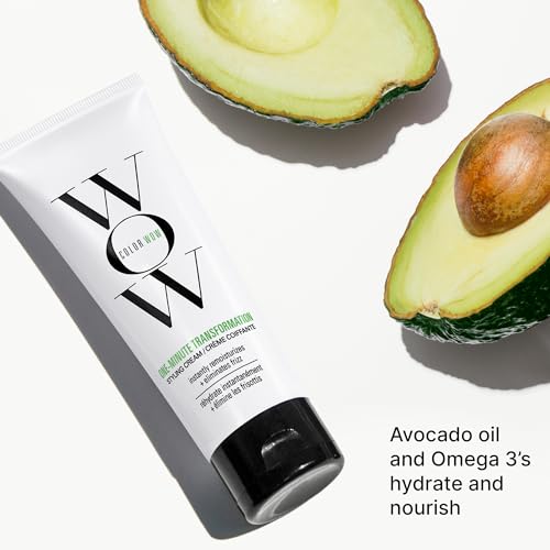 COLOR WOW One Minute Transformation ? Instant frizz fix| Nourishing styling cream smooths, tames + defrizzes on the spot| Avocado oil + Omega 3¡¯s hydrate, repair for silkier, smoother texture