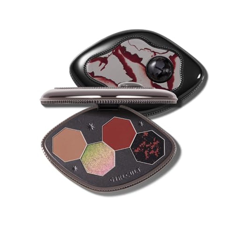 GIRLCULT 4-Color Eyeshadow Palette - Highly Pigmented Matte & Glitter Long-Lasting Eyeshadow Quad, Blendable Radiant Finish with Built-in Mirror for Precision Application #52