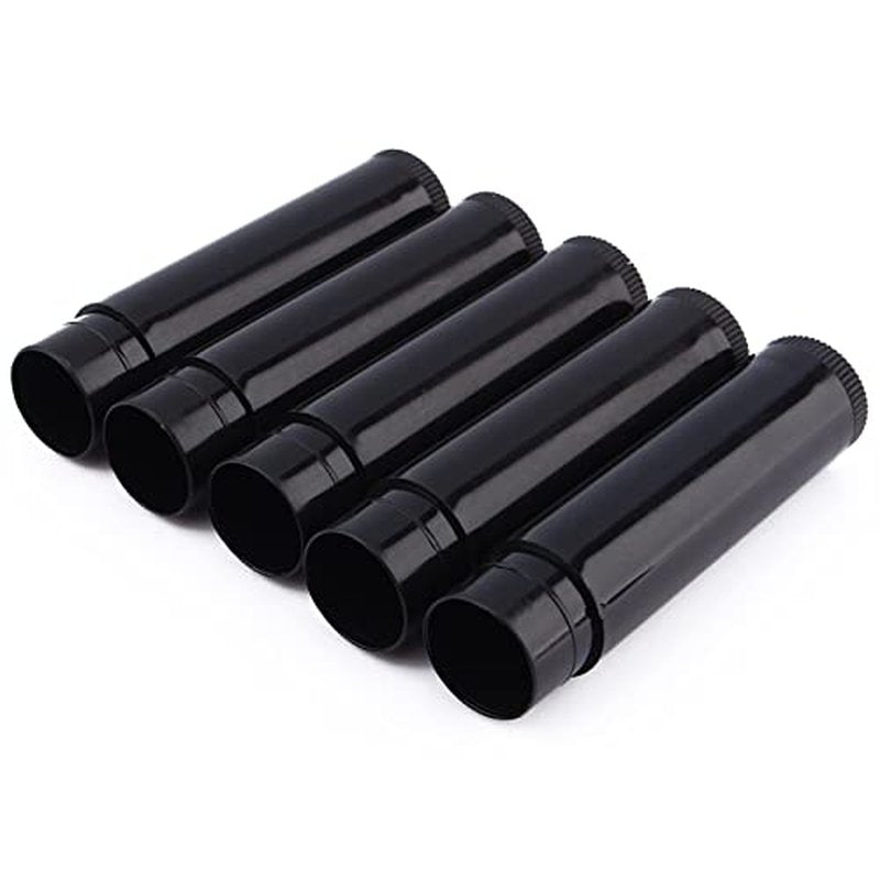 100 PCS Lip Balm Containers, 5ml Chapstick Tubes Empty, Lip Gloss Black, Lip Balm Tubes with Cap for Girls, 62mm* 14mm