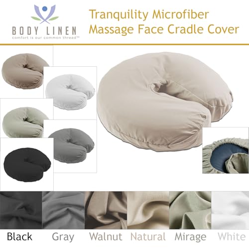 Grey Microfiber Massage Face Cradle Cover 10 Pack - Soft, Breathable, Stain-Resistant