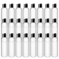 24 Pcs Refillable Shampoo Travel Bottles Travel Squeeze Bottle 8 oz Plastic Bottles with Black Disc Cap Clear Squeeze Containers for Toiletries Shampoo Lotion Body Soap Cream