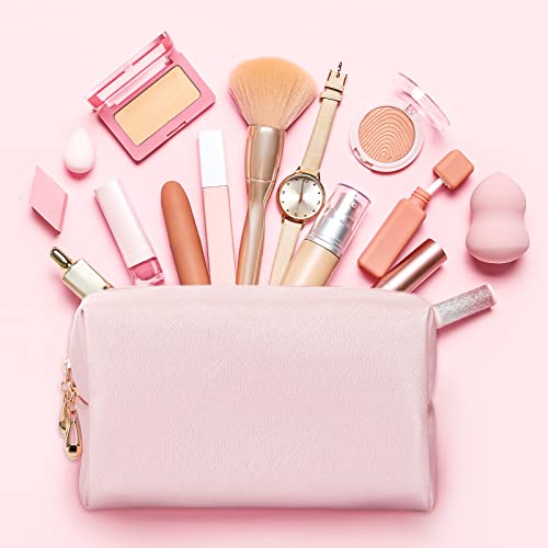 Sanwuta 9 Pcs Makeup Bags Bulk Rose Gold Travel Cosmetic Organizer