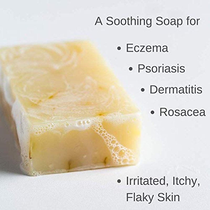 Emu Oil Soap for Sensitive Skin - Stocking Stuffer for Women Gentle Cleanser for Dry Irritated Skin Due to Eczema Psoriasis Dermatitis Lichen Sclerosus TSW Syndrome