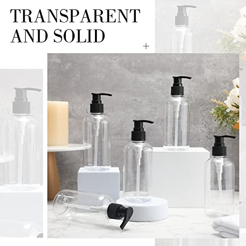 40 Pieces 8 oz Clear Refillable Plastic Pump Bottles - Portable & Multi-Purpose