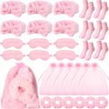 Pink Spa Party Favors Set - Sleepover Gifts Includes Headbands Masks Socks & Organza Bags