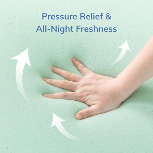 SynthoSpace Twin Memory Foam Mattress 5 Inch Green Tea Infused - White Twin Bed