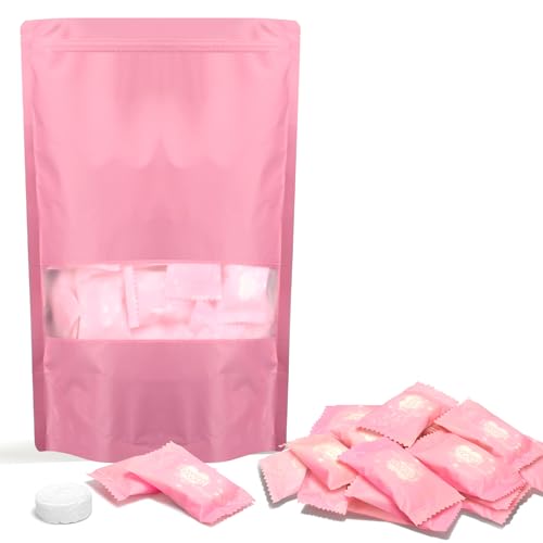 Classycoo Compressed Towel 100 PCS Tablets - Thick, Individually Wrapped Portable Disposable Face Towel Cotton Coin Cloth for Travel, Camping, Hiking, Beauty, Wipes(Soft, Odorless, 9.64 x 7 IN)