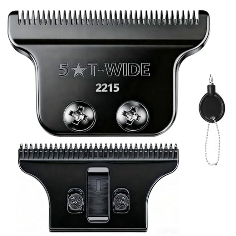 2215 Adjustable Zero-Gap T Blade Replacement for Wahl 5 Star Detailer Li Trimmer Models 8081/8171 (Black)