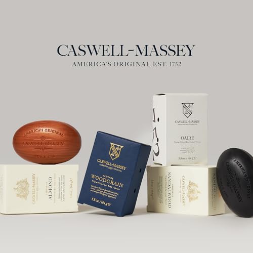 Caswell-Massey Men¡¯s Bar Soap Bundle | Newport, Oaire, Greenbriar, 2571, Woodgrain & Sandalwood | Triple-Milled Moisturizing Soaps | Plant-Based, Essential Oils, Made in USA | 6 Bars, 5.8 oz Each