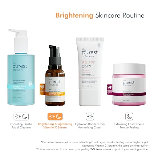 Vitamin C Brightening Serum with Ferulic Acid - Revitalize Dull Skin - Vegan, 1 fl oz