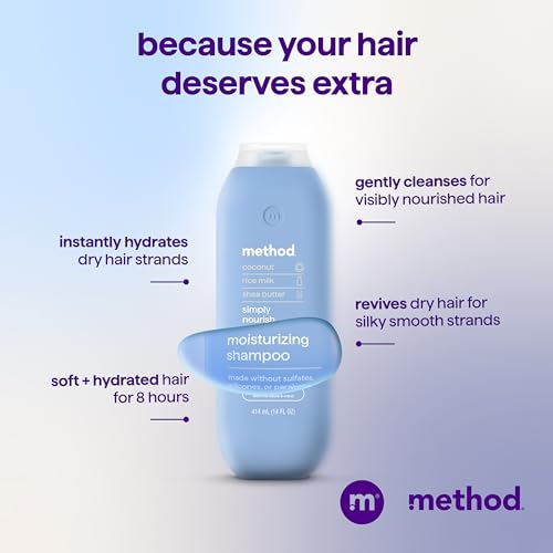 Deep Hydrating Shampoo for Dry Hair - Coconut Shea & Argan Oil - 14 fl oz, 3 Pack