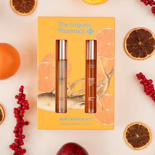 Antioxidant Face Serum & Gel Duo - Organic Skin Barrier Protection, Collagen Boost