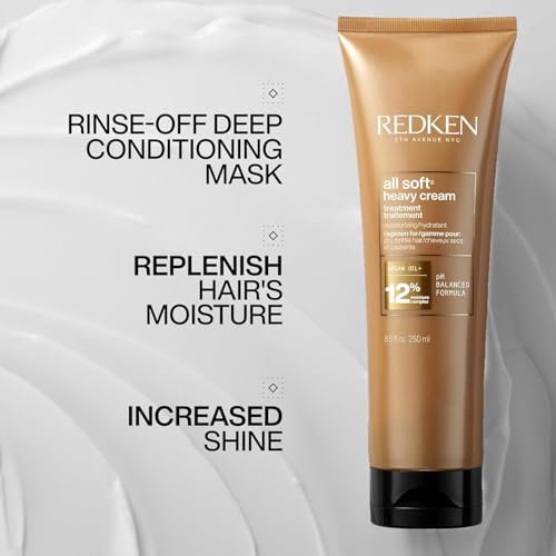 Redken All Soft Heavy Cream Mask - Deep Moisturizing Hair Treatment 8.5 Fl Oz