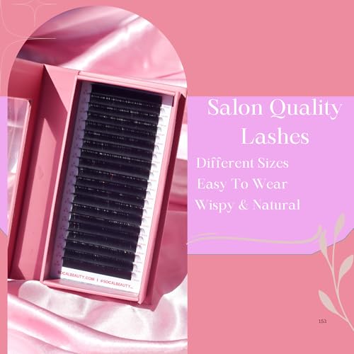 KIARA SKY LASH Premium Cashmere Easy Fan Lash Extensions | Soft Semi-matte natural finish | Fans like Butter | For Professional Eyelash Extensions Use Only | Black, (D-0.05-13MM)