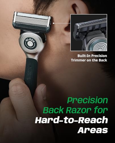 Men's 6 Blade Razor with Flexible Head & Handle + 7 Cartridges - Smooth Shave