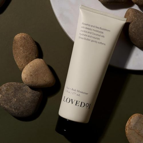 Loved01 Daily Face & Body Moisturizer, John Legend Skincare, Fragrance-Free & Non-Greasy Shea Butter Cream, Deep Hydrating Formula for Dry & Sensitive Skin, Vegan & Cruelty-Free, 6 oz
