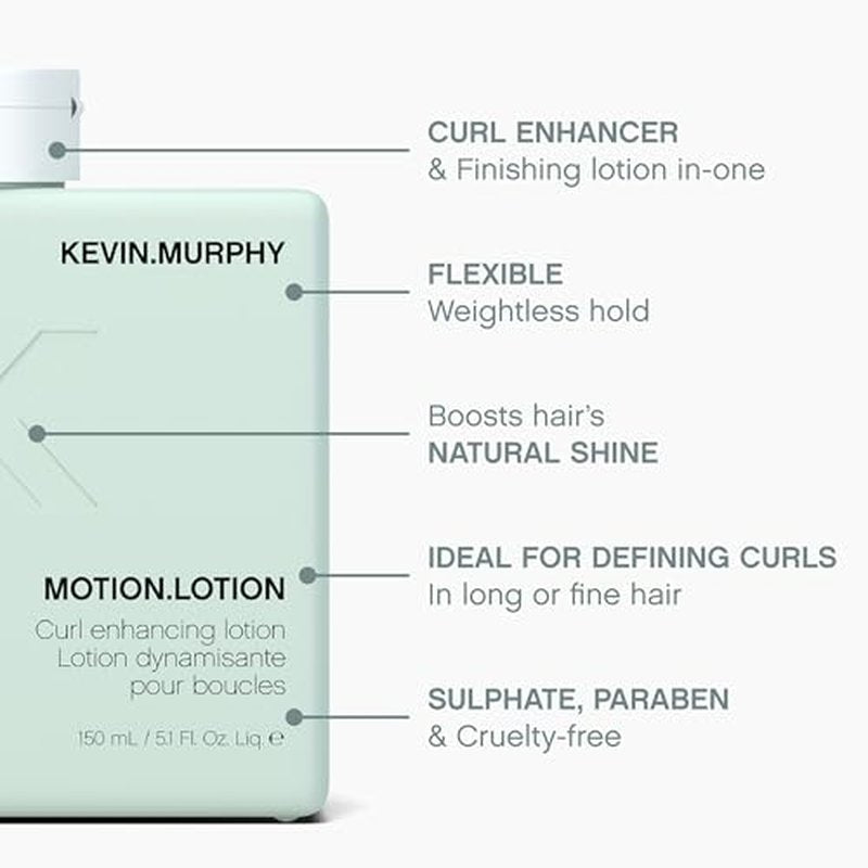KEVIN.MURPHY MOTION.LOTION - Curl Enhancer Lotion - Hair Care for Long or Fine Hair - Curl Defining Lotion - Weightless with Anti-Frizz - 50 mL / 5.1 fl oz