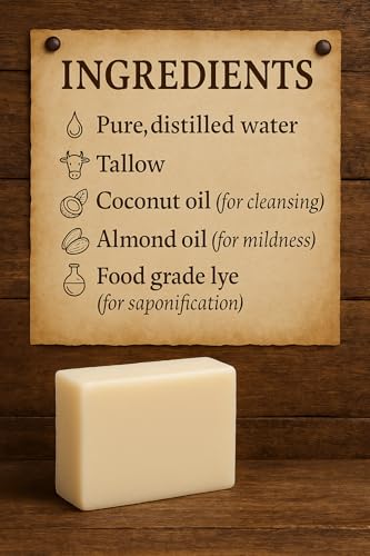 Organic Handmade Lye Soap Bar 3-Pack - Natural Face & Body Cleanser
