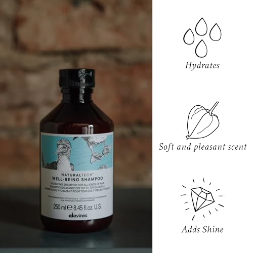 Davines Naturaltech Wellbeing Shampoo - Gentle Daily Hair Cleanser for All Hair Types