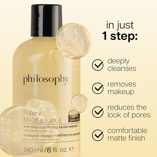 Purity Made Simple Mattifying Facial Cleanser with Bamboo Extract - Oil-Free, 8 Fl Oz
