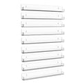 9 Pack Clear Acrylic Nail Polish Rack Wall Shelf - 15" L x 1.6" W x 2" H - Variation 9