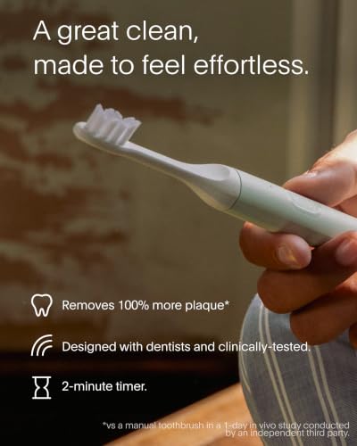 SURI Core Sonic Electric Toothbrush - Haze Green, Travel Cover, 4 Weeks Battery
