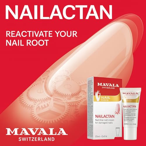 Mavala Nutritive Nail Cream Nailactan for Damaged Nails | Nail Care with Restorative Ingredients for Longer, Healthier Nails | Nail Strengthener + Hardener | 0.5 oz