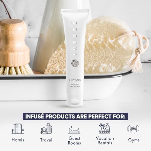 Infusé 20-Pack 1 oz Travel Body Wash Set for Hotels & Airbnb