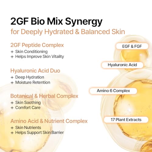 Pregnancy Safe 2GF Bio Gel Face Mask Elasticity, Deep Hydration Elasticity, Plumping Improvement, Glow Skin, Growth Factor (EGF FGF) Korean Skincare (10 sheets), Valentines Day Gifts for Her