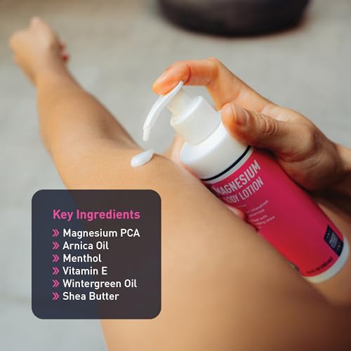 Wintergreen Magnesium Body Lotion, 8.5oz ? Arnica, Menthol for Muscle Recovery, Soothing and Hydrating Formula for Sore Muscles, Fast-Absorbing Relief