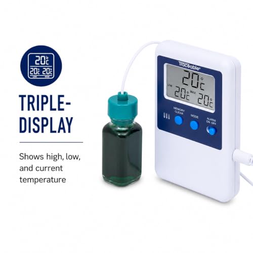 Traceable Bottle Probe Digital Thermometer with Calibration & NIST Certificate