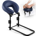 Adjustable Bed Massage Headrest with Soft Pillow Cushion - No Armrest, Navy Blue