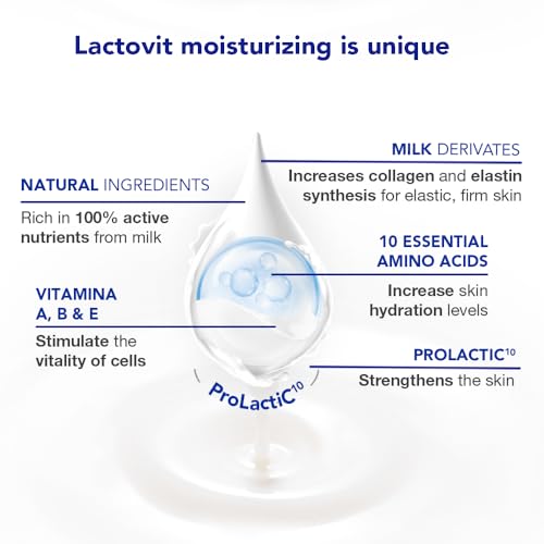 Lactovit | Moisturizing Body Lotion | Nourishing Care for Normal & Dry Skin | With ProLactiC10, Collagen & Elastin Booster | Smooth & Youthful Skin | Dermatologist Recommended | 3 x 400 ml