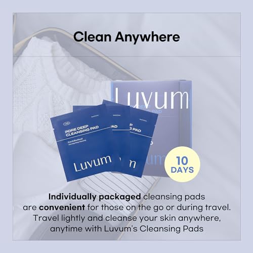 Pore Deep Cleansing Pad, Travel Kit Cleanser, Individual Packaged, 10-Pack