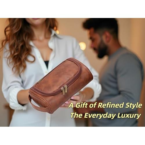 Personalized Small Toiletry Bag for Men,Minimalist Travel Toiletry Organizer Dopp Kit Water-resistant Makeup Bag for Travel Essentials,Travel Gifts For Men Unique