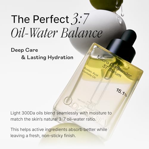 Azelaic Micro Oil Blender 37 Serum with 12% Azelaic Acid, 3% Centella Oil & Kojic Acid for Redness and Troubled Sensitive skin¤ÓA low-irritant & Soothing Korean Skincare ? 1.01 fl oz / 30ml