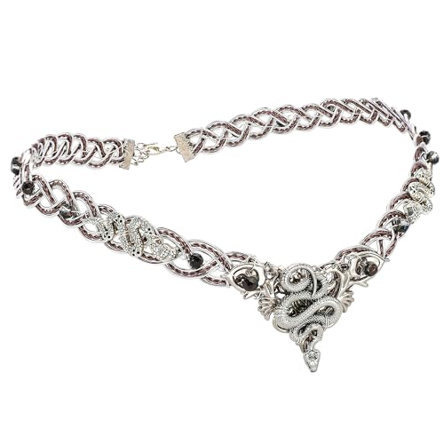 Renaissance Medusa Snake Crown - Medieval Retro Elf Viking Crown Braided Viking Tiara Fairy Circlet Silver Snake Vintage Celtic Headband Cosplay Halloween Elf Headpiece for Men and Women