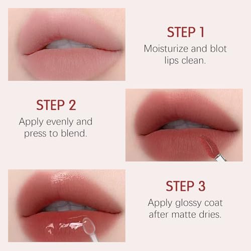 Double-Ended Lip Gloss ? Nourishing Tinted Lip Oil for a High-Shine Finish, Plumps, Non-Sticky, Moisturizes Dry Lips, Vegan & Cruelty-Free Lip Makeup (03 Tomato Red)