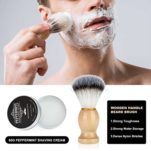 Men's Birthday Gift Box Set with Mug Candle Soap Shaving Cream Beard Brush