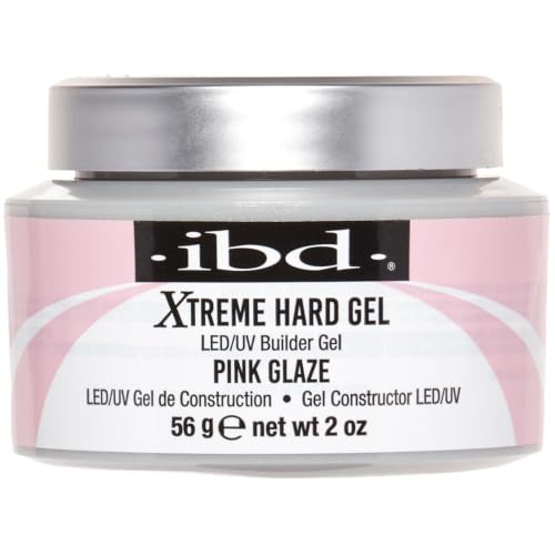 Pink Glaze UV/LED Builder Gel for Nails - Hard Sculpting & Strengthening, 2 oz