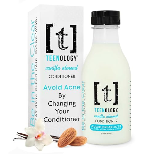 Teenology Teen Conditioner Vanilla Almond - Acne-Free, Sulfate & Paraben Free, Gentle Hair & Skin Care